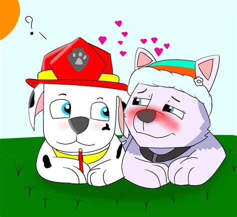 Everest Love Marshall By Phuriphat05327 On Deviantart Paw Patrol Coloring Marshall Paw