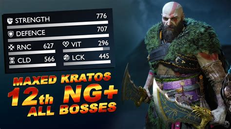 Max Level Kratos Vs All Bosses Gmgow God Of War Ragnarok Youtube