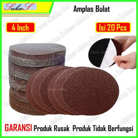 Amplas Bulat Disc Sander 4 Inch Ampelas Bulat Amplas Gerinda Velcro 4