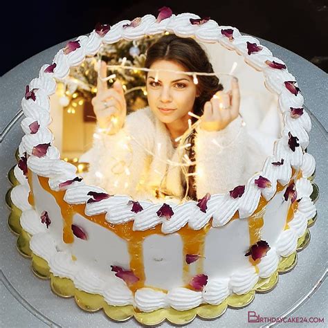 Personalize Happy Fruit Birthday Cake With Photo