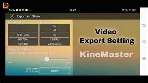 Kinemaster Video Export Setting How To Video Export In Kinemaster