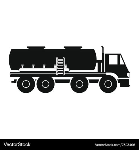 Truck With Fuel Tank Icon Royalty Free Vector Image