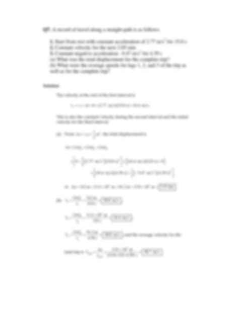 Solution Physics Examples Of Kinematics In One Dimension Studypool