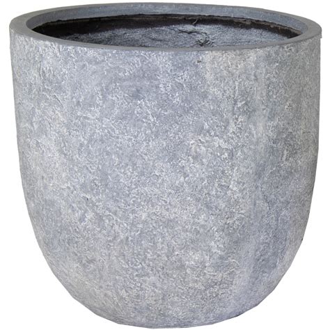 M Collections Pflanzgef Arizona Egg Pot Cm X Cm Grau Kaufen