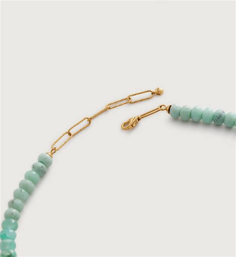 Hope Beaded Gemstone Necklace Adjustable 41 46cm16 18 In 18k Gold