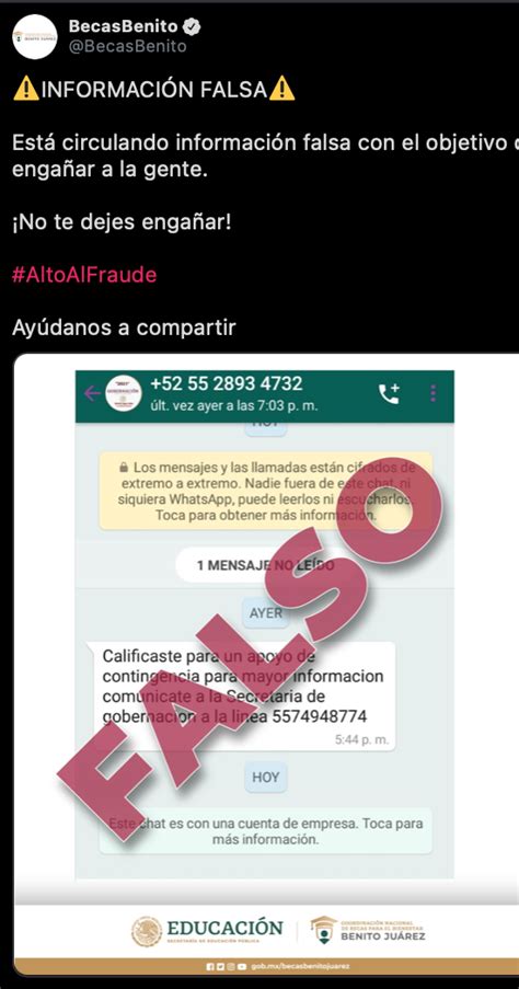 Beca Benito Juárez La Verdad Detrás Del Mensaje En Whatsapp Para