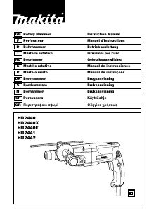 Manual De Uso Makita HR2440X Martillo Perforador