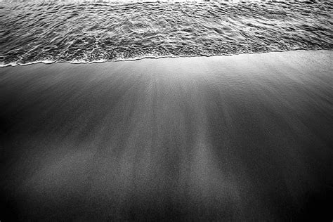 Hd Wallpaper Waves Ocean Water Sand Beach Texture Black And White Wallpaper Flare