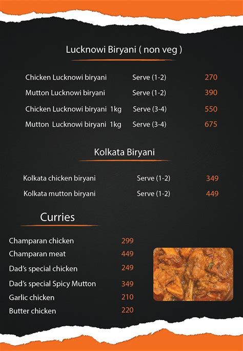 Menu At Mytholog Biryani Bengaluru