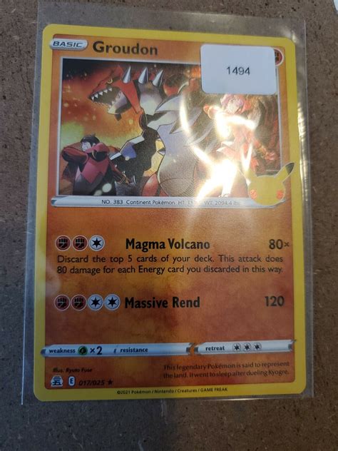 Groudon Holo Rare Celebrations Th Anniversary Pokemon Tcg Ebay