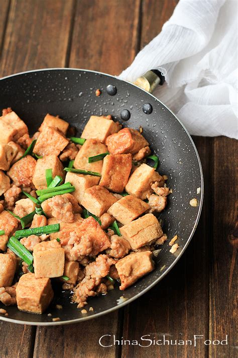 Tofu Stir Fry With Minced Pork China Sichuan Food