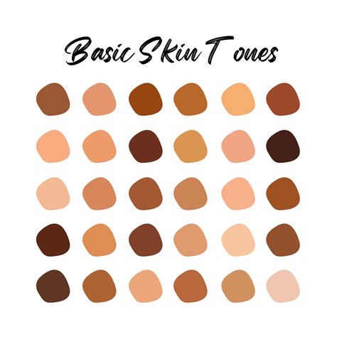 Basic Skin Tones Digital Art Color Palette Etsy