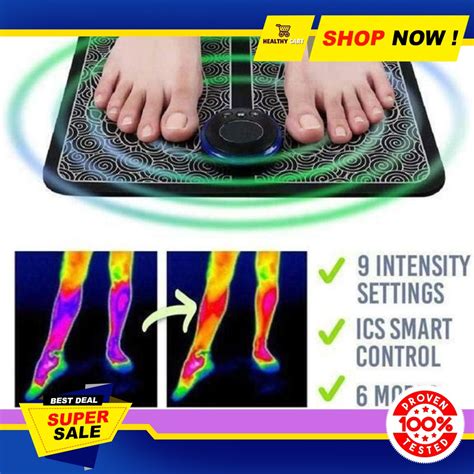 Electric Ems Foot Massager Pad Feet Muscle Acupuncture Stimulator Leg Reshaping Foot Shopee