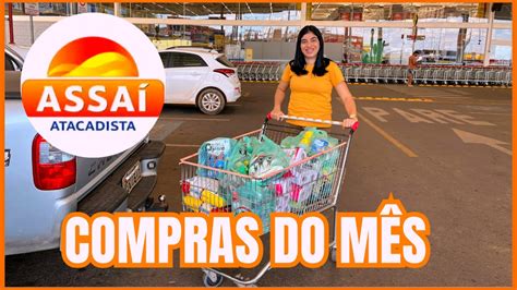 COMPRAS DO MÊS COMPLETA ATACADISTA ASSAÍ QUANTO GASTEI MOSTREI