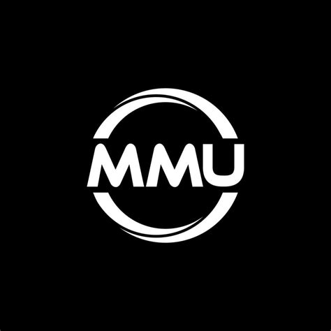 MMU letter logo design in illustration. Vector logo, calligraphy ...