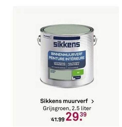 Sikkens Muurverf Grijsgroen 2 5 Liter Aanbieding Bij Karwei