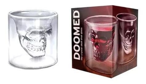 Vaso Vidrio Calavera Craneo Calaca Ml Tequilero Shot