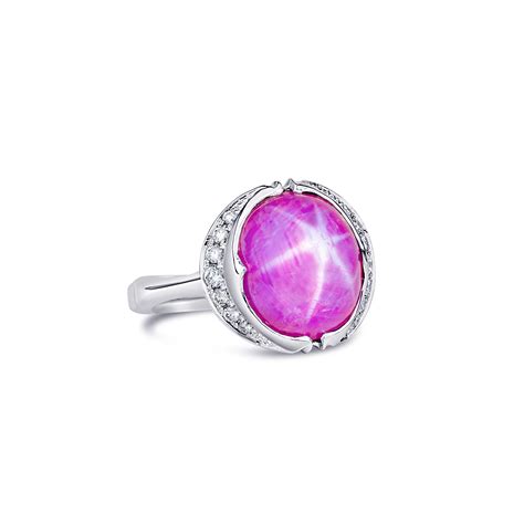 Pink Star Sapphire and Diamond Ring - deJonghe Original Jewelry