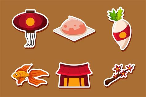 Premium Vector Set Collection Of Chinese New Year Sticker