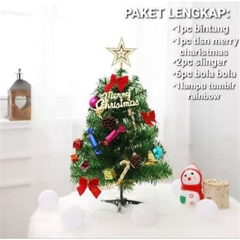 Jual Pohon Natal Mini Paket Lengkap Murah Shopee Indonesia