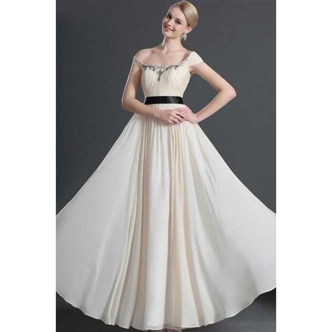 Champagne Chiffon Military Ball Dress