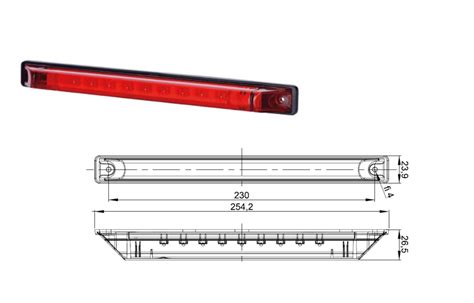 LED Stoplicht 12V 24V Rot Bremsleuchte Dritte Bremslicht E PRÜFZEICHEN