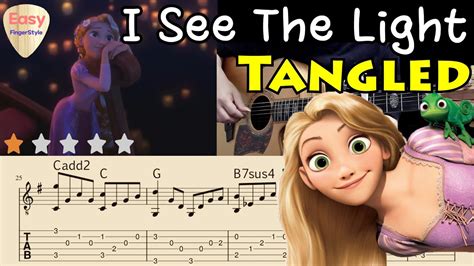 I See The Light Lyrics Tangled Rapunzel Fingerstyle Guitar