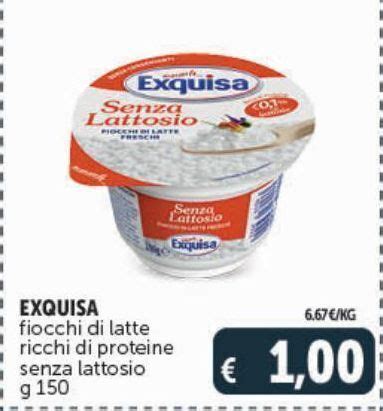 Offerta Exquisa Fiocchi Di Latte Ricchi Di Proteine Senza Lattosio Nel