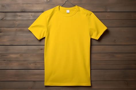 Premium Photo | Yellow shirt mockup mockup yellow t shirt yellow shirt blank shirt mockup ...