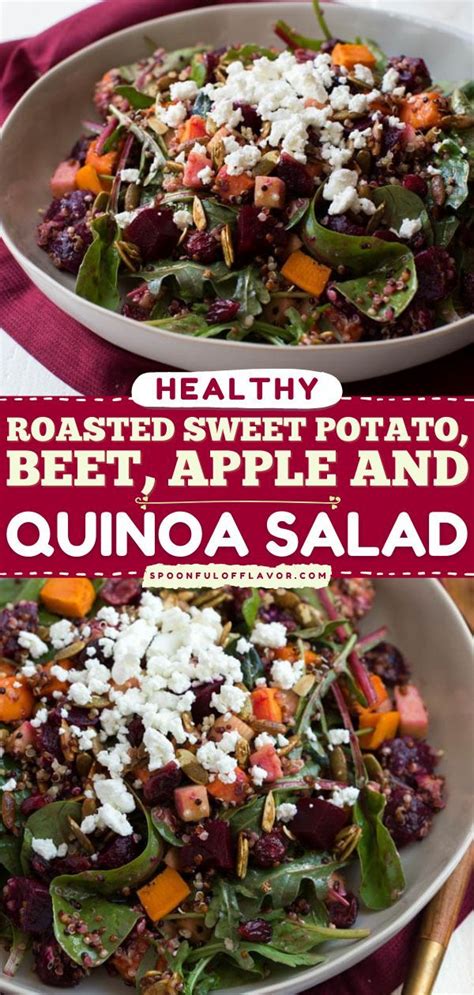 Roasted Sweet Potato Beet Apple And Quinoa Salad In Sweet