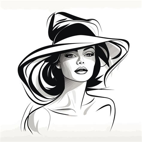 Premium Vector Woman Face Abstract Line Art Drawing