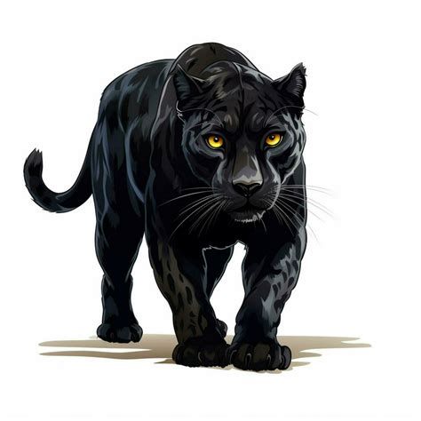 Panther 2d cartoon vector illustration on white background 30690657 ...