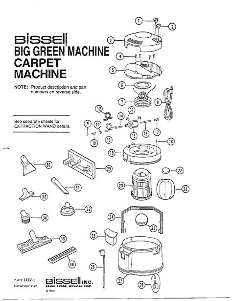 Bissell Big Green Commercial Parts List | Printable Templates Free