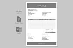 Editable Gray Invoice Template Invoice Google Docs And Word