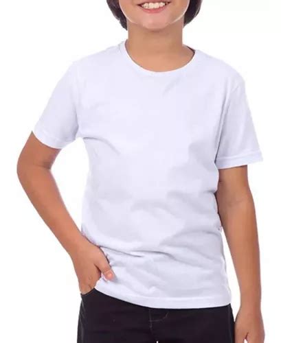 30 Camiseta Branca Infantil 100 Poliéster Para Sublimação