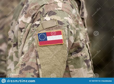 Flag of the Confederate States of America 1861-1863 on Military Uniform ...