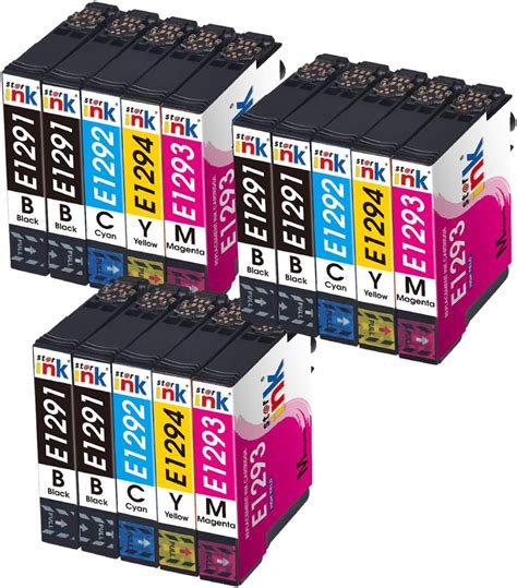 Starink Kompatibel für Epson T1291 T1294 T1295 Multipack Tintenpatronen