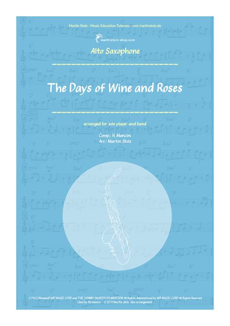 Mancinis The Days Of Wine And Roses · Alto Sax