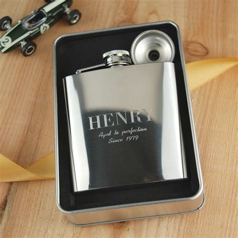 Personalised Name Engraved Hip Flask - Make it with Words