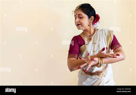 Female Indian Classical Dancer In Traditional Dance Costume