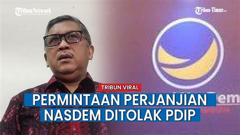 Hasto Tolak Permintaan Perjanjian NasDem Sempat Disindir Irma Soal