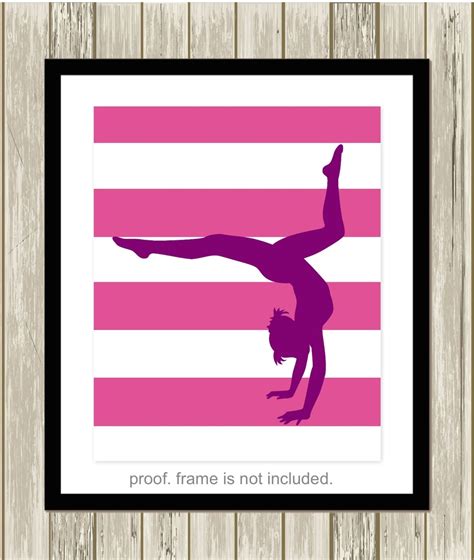 Gymnastics Girls Wall Art Gymnast Room Decor Acrobatics Pre Etsy