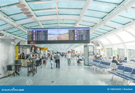 Departure Lounge at Rio De Janeiro, Brazil`s Santos Dumont Airport ...