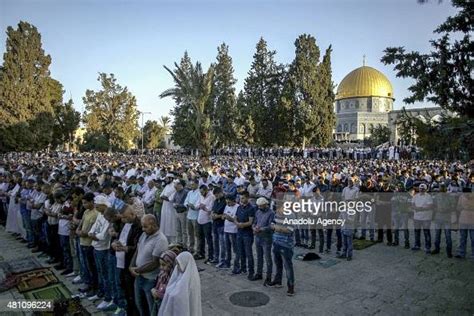 Muslims Perform Eid Al Fitr Prayer At Al Aqsa Mosque In Jerusalem On