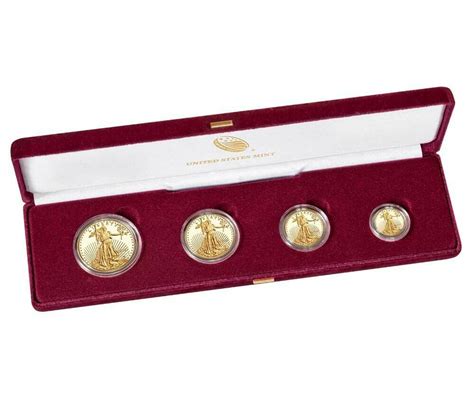 Lot American Eagle 2021 Gold Proof Four Coin Set In Orignal Box