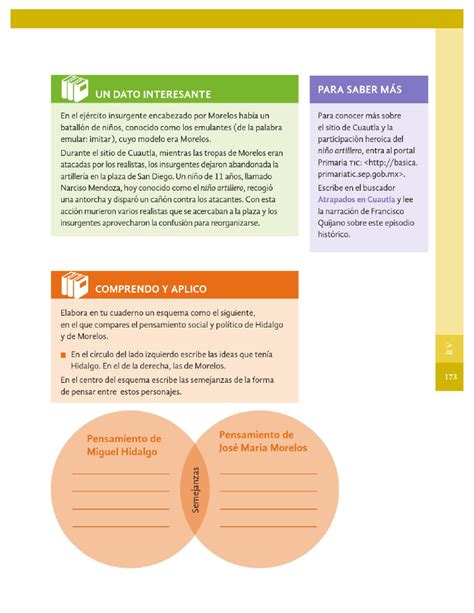 El pensamiento social y político de Morelos Historia 4to Bloque 5