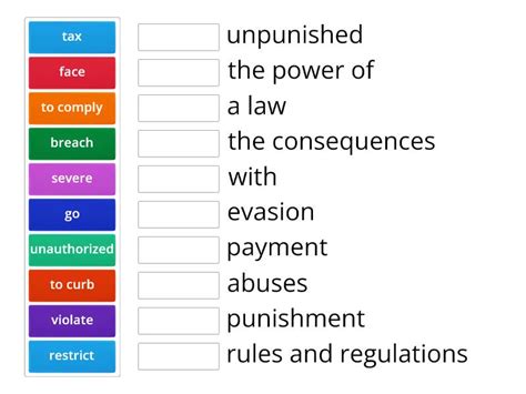 Roadmap C1 Unit 6B Collocations Match Up