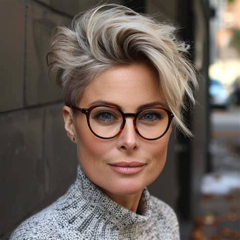 36 Pixie Cuts For Older Ladies With Glasses That Are Effortlessly Chic