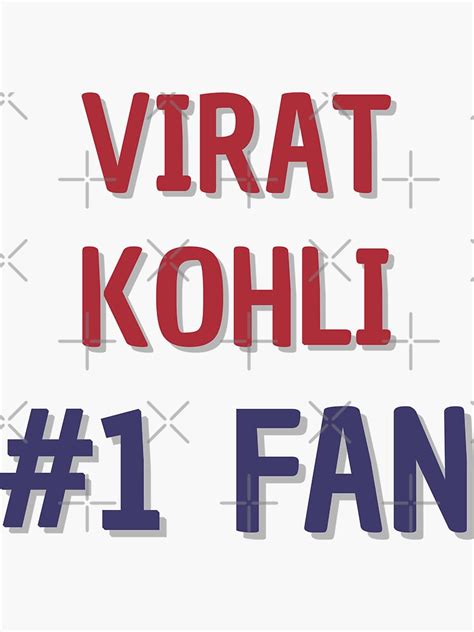 Virat Kohli Fan Sticker For Sale By Rybariuns Redbubble