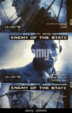 WILL SMITH, GENE HACKMAN POSTER, ENEMY OF THE STATE, 1998 Stock Photo - Alamy